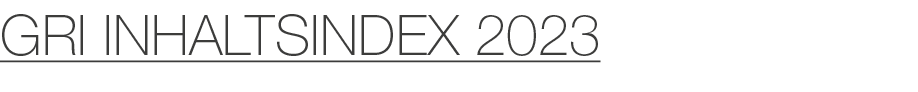 GRI Inhaltsindex 2023 