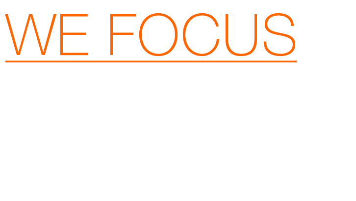 we Focus on sustain­ability