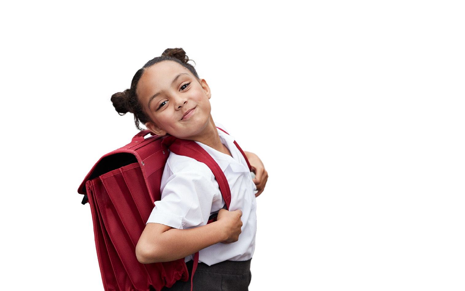 Children at modern school facility