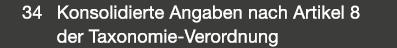  34 Konsolidierte Angaben nach Artikel 8 der Taxonomie Verordnung
