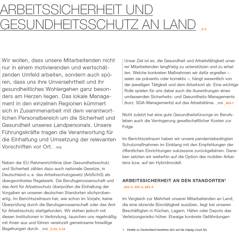 Arbeitssicherheit und Gesundheitsschutz an Land _3 3 Wir wollen, dass unsere Mitarbeitenden nicht nur in einem motivi...