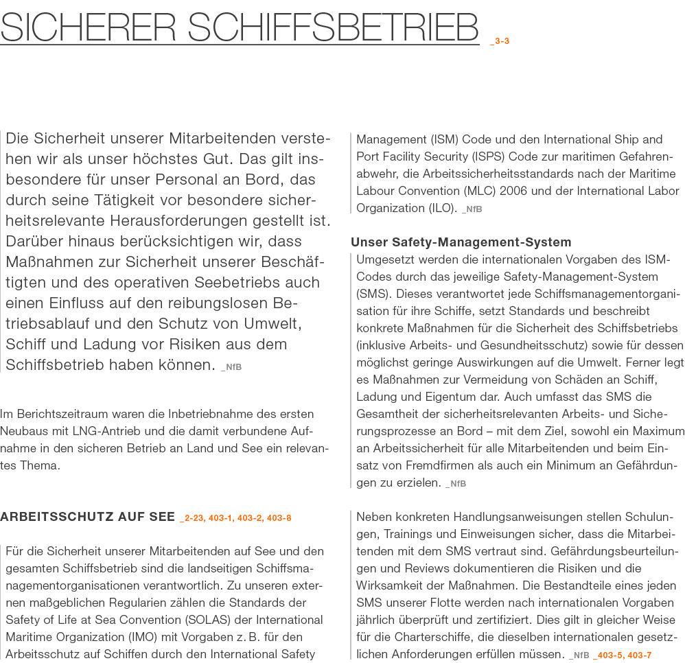 Sicherer Schiffsbetrieb _3 3 Die Sicherheit unserer Mitarbeitenden verstehen wir als unser h chstes Gut. Das gilt ins...