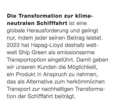 Die Transformation zur klima­neutralen Schifffahrt ist eine ­globale ­Herausforderung und gelingt nur, indem jeder se...