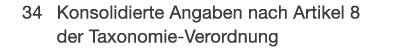  34 Konsolidierte Angaben nach Artikel 8 der Taxonomie Verordnung