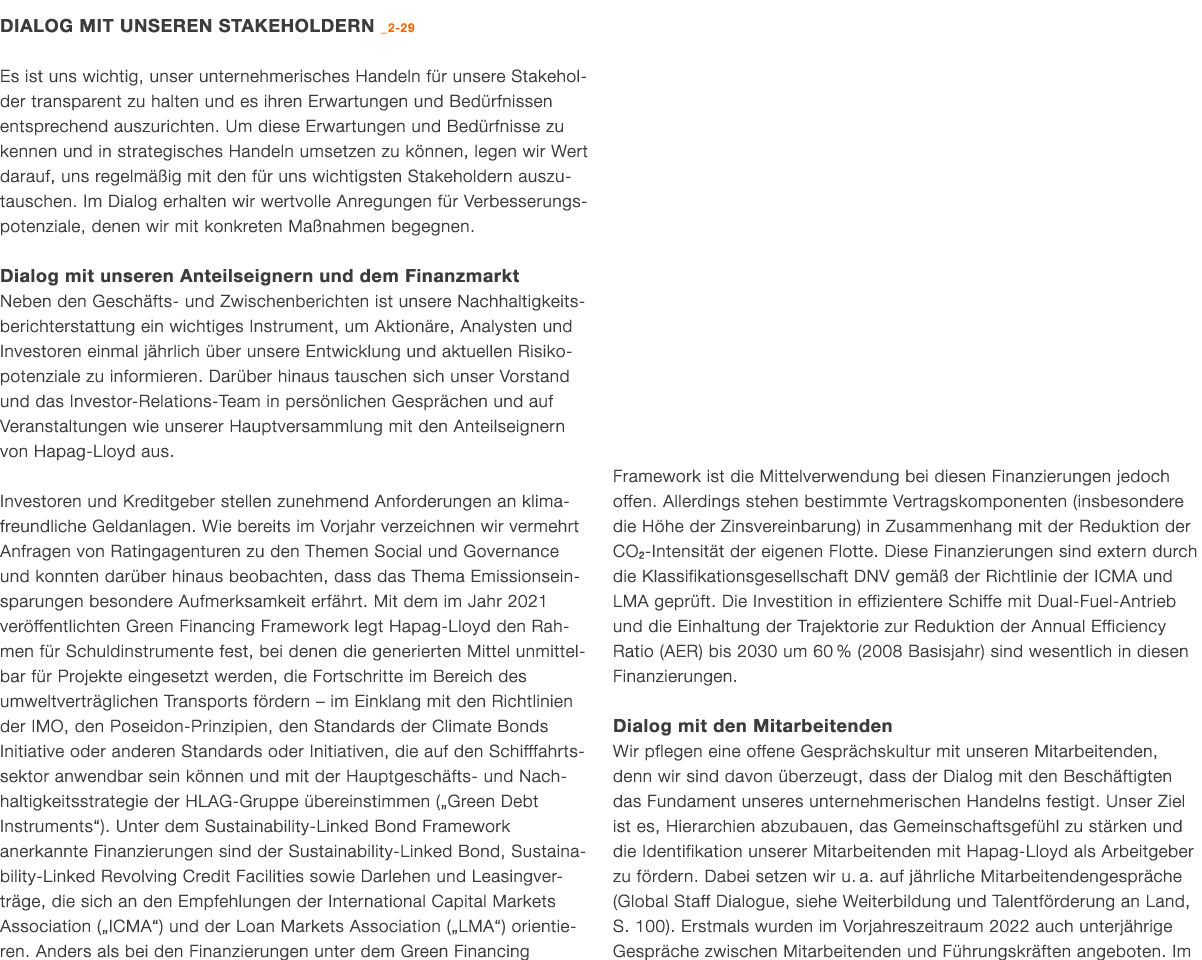 DIALOG MIT UNSEREN STAKEHOLDERN _2 29 Es ist uns wichtig, unser unternehmerisches Handeln f r unsere Stakeholder tran...