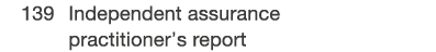  139 Independent assurance practitioner’s report