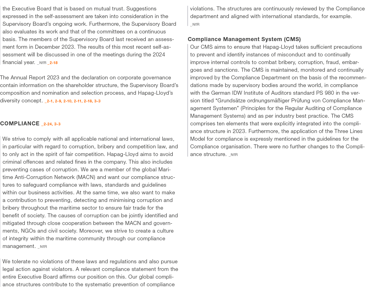 the Executive Board that is based on mutual trust. Suggestions expressed in the self assessment are taken into consid...