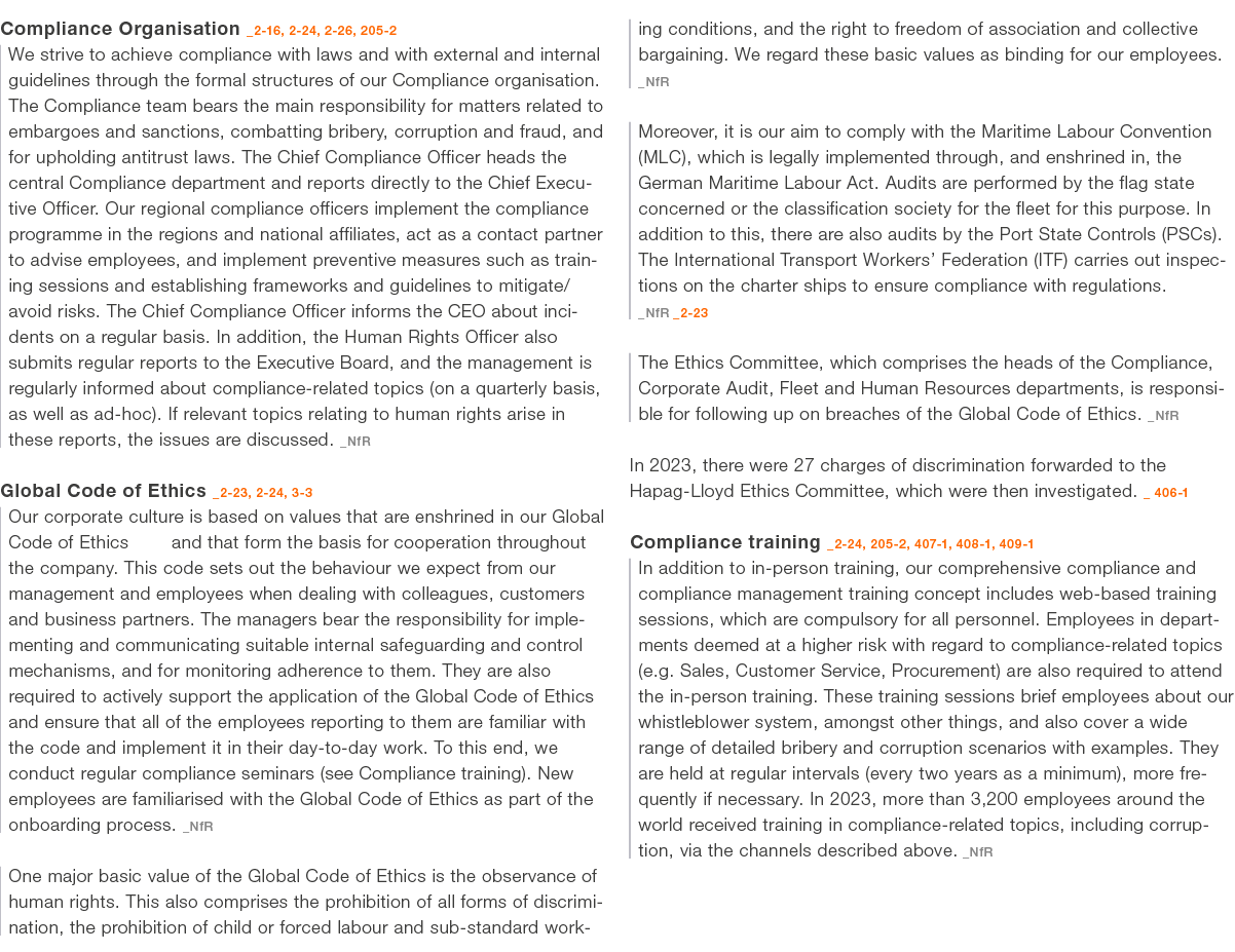 Compliance Organisation _2 16, 2 24, 2 26, 205 2 We strive to achieve compliance with laws and with external and inte...