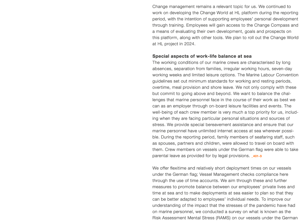 Change management remains a relevant topic for us. We continued to work on developing the Change World at HL platform...