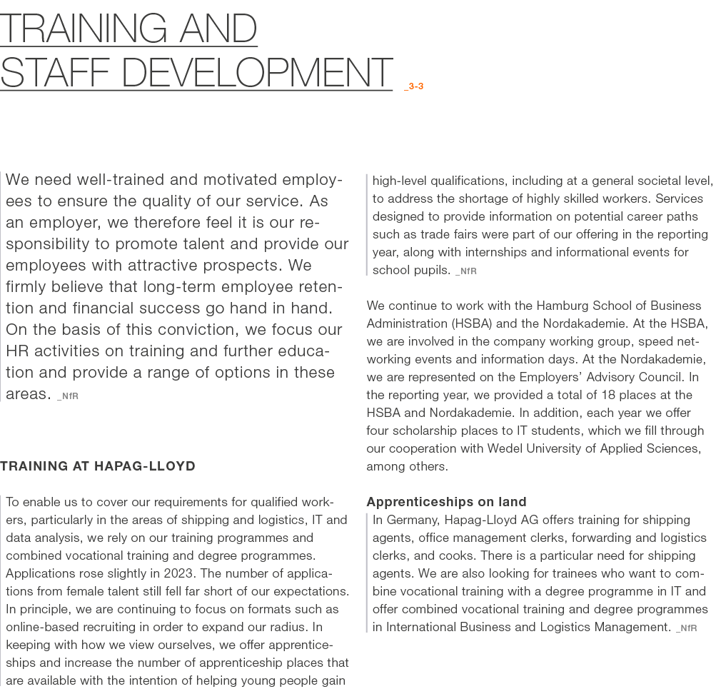 training and staff development _3 3 We need well trained and motivated employees to ensure the quality of our service...
