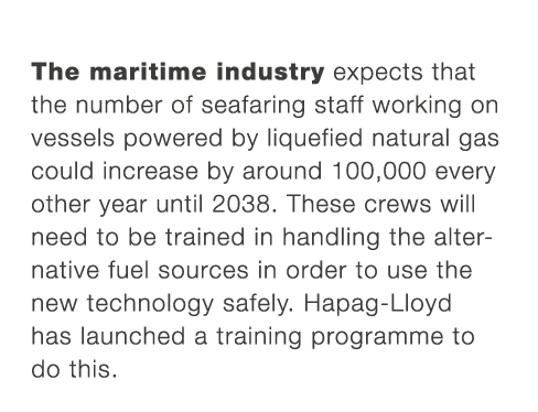 The maritime industry expects that the number of seafaring staff working on vessels powered by liquefied natural gas ...