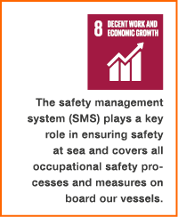 ￼ The safety management system (SMS) plays a key role in ensuring safety at sea and covers all occupational safety pr...