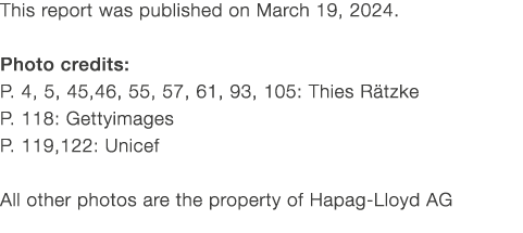 This report was published on March 19, 2024. Photo credits: P. 4, 5, 45,46, 55, 57, 61, 93, 105: Thies R tzke P. 118:...
