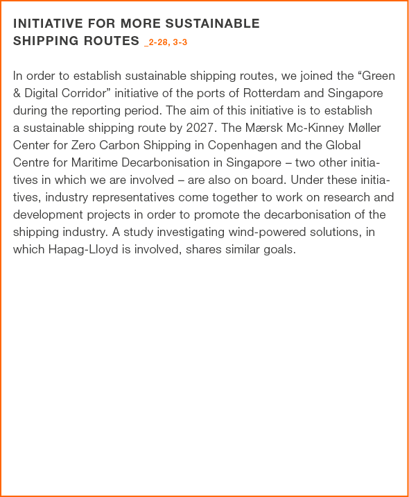 Initiative for more sustainable shipping routes _2 28, 3 3 In order to establish sustainable shipping routes, we join...