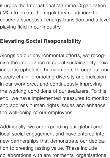 it urges the International Maritime Organization (IMO) to create the regulatory conditions to ensure a successful ene...