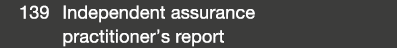  139 Independent assurance practitioner’s report