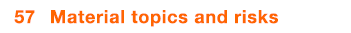  57 Material topics and risks