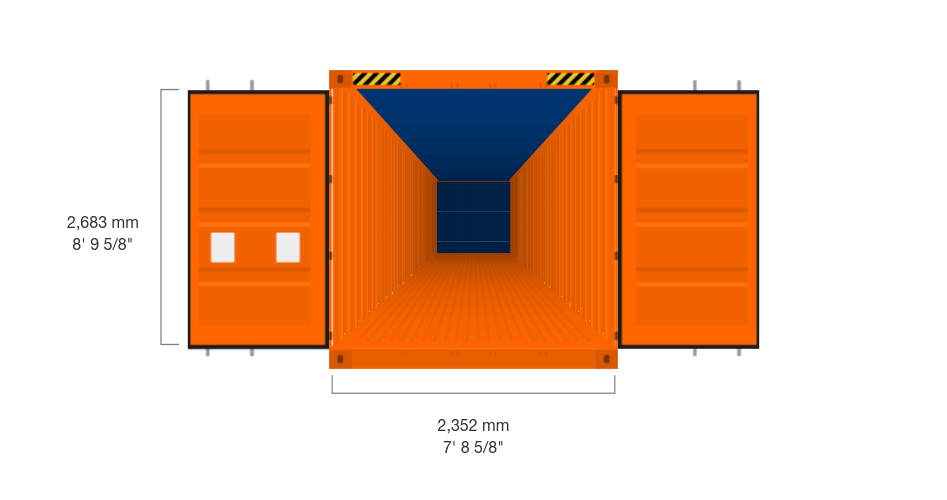 open top high cube Door Opening Dimensions